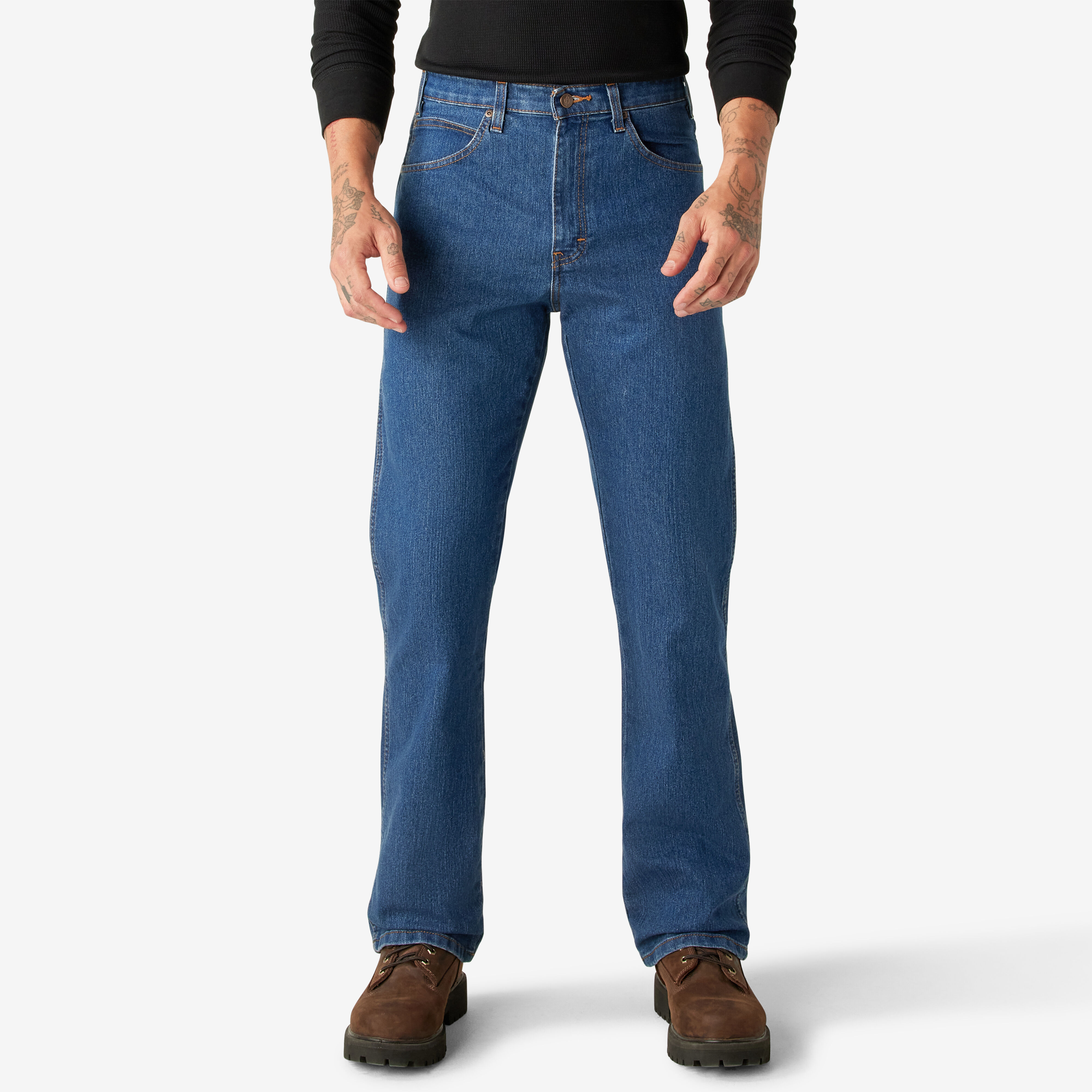 Dickies Boston Trabajo Jeans para hombre de algodón pesado deber Lavado Denim Pantalones de vestir WD1000 
