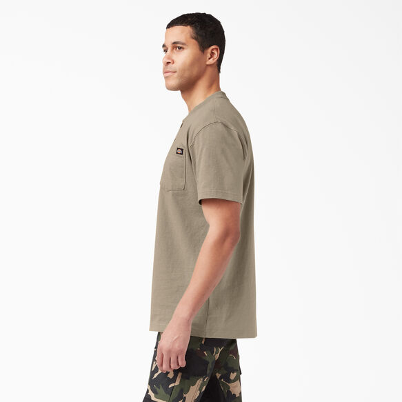 Heavyweight Short Sleeve Henley T-Shirt - Desert Sand &#40;DS&#41;