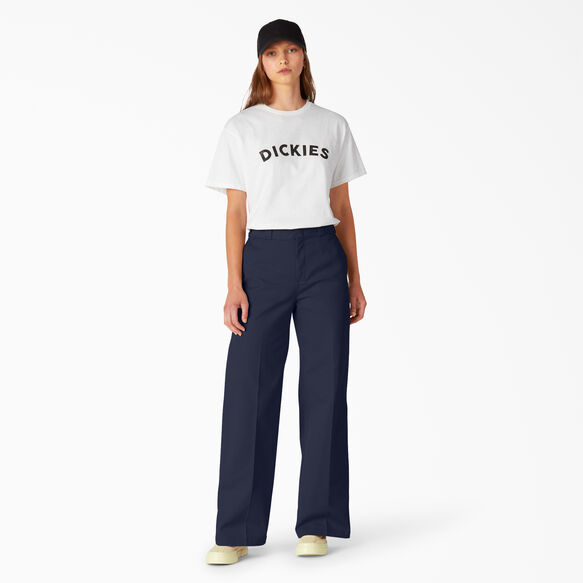 Women&#39;s Stonewashed Wide Leg Work Pants - Ink Navy &#40;IK&#41;