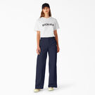 Women&#39;s Stonewashed Wide Leg Work Pants - Ink Navy &#40;IK&#41;
