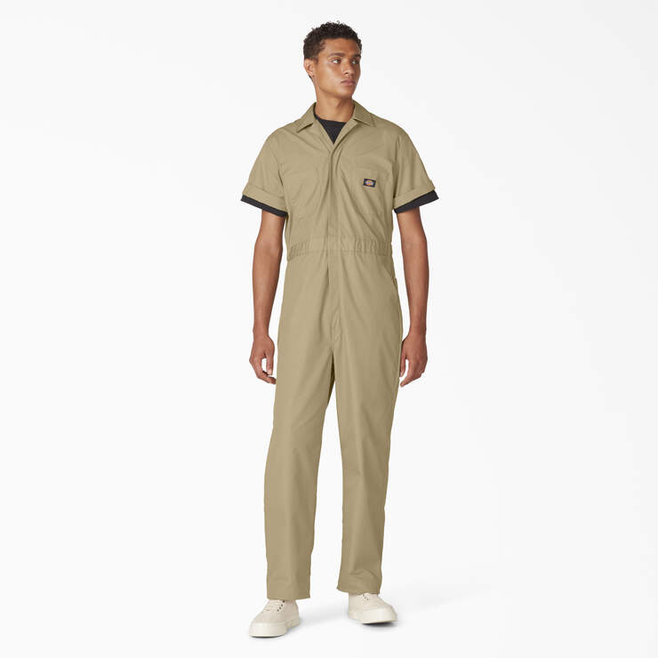 Short Sleeve Coveralls - Khaki (KH) image number 7