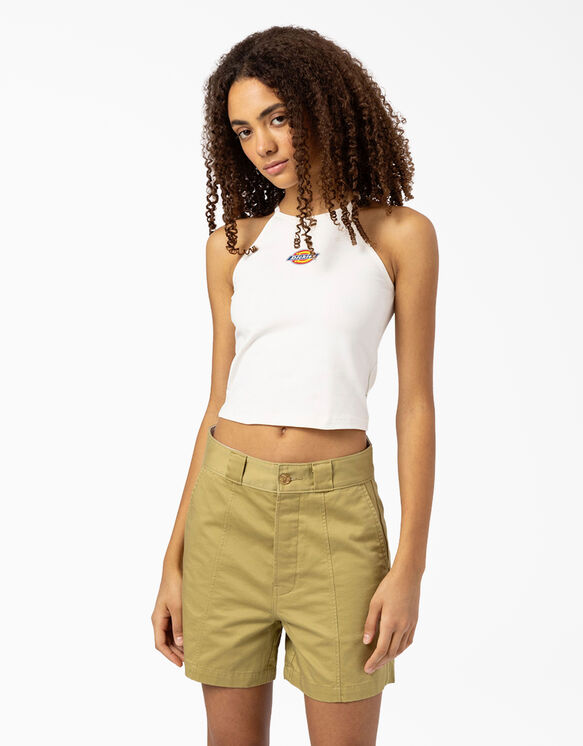 Women&#39;s Chain Lake Cropped Tank Top - Natural Beige &#40;NT&#41;