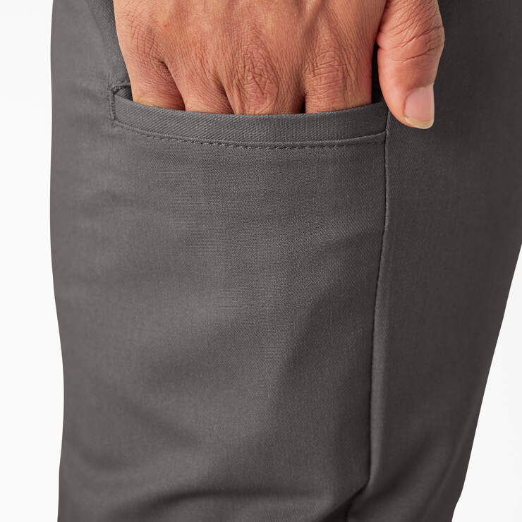 Slim Fit Tapered Leg Multi-Use Pocket Work Pants - Gravel Gray (VG) image number 7