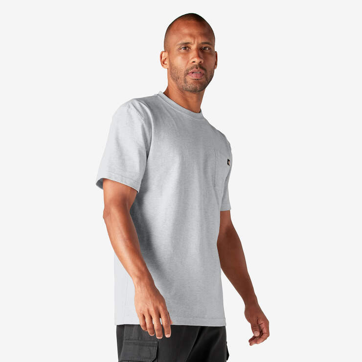 Heavyweight Short Sleeve Pocket T-Shirt - Ash Gray (AG) image number 4