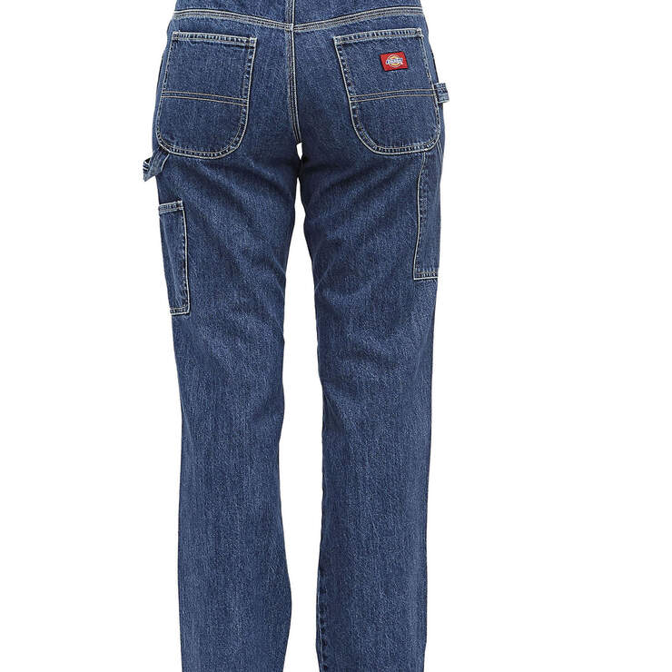Dickies Girl Juniors' Relaxed Fit Carpenter Jeans - Stonewashed Indigo Blue (SNB) image number 2