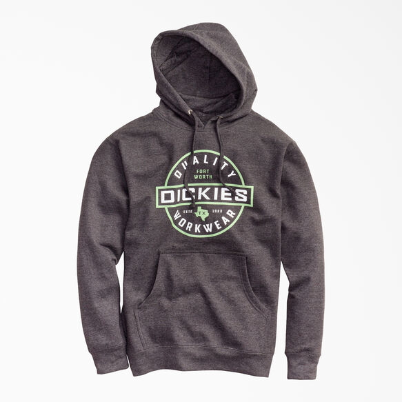 Quality Workwear Logo Fleece Hoodie - Charcoal Gray Heather (CHH)