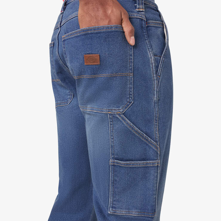 FLEX Relaxed Fit Carpenter Jeans - Light Denim Wash (LWI) image number 7