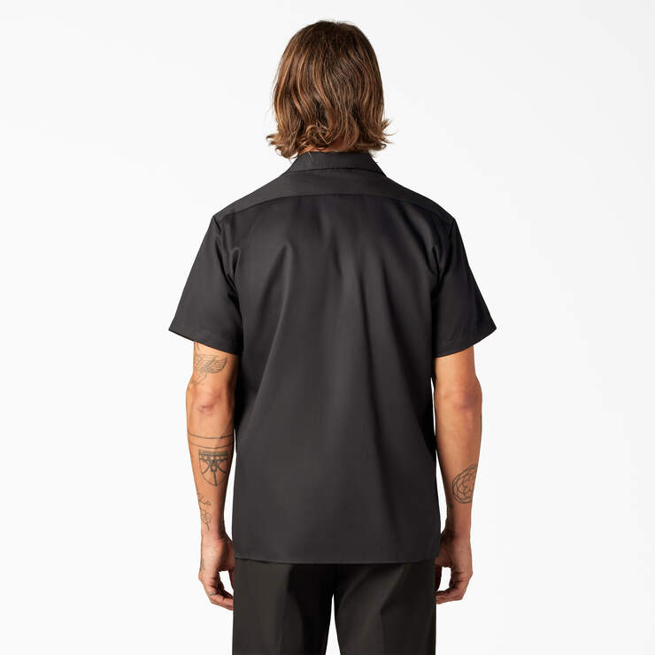 FLEX Slim Fit Short Sleeve Work Shirt - Black (BK) image number 2
