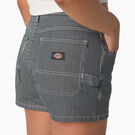 Women&#39;s High Waisted Hickory Stripe Carpenter Shorts, 3&quot; - Hickory Stripe &#40;HS&#41;