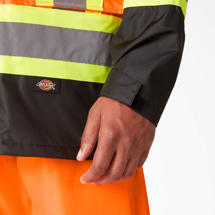 Hi Vis 2-Piece Safety Rain Suit - ANSI Orange (AO) image number 7