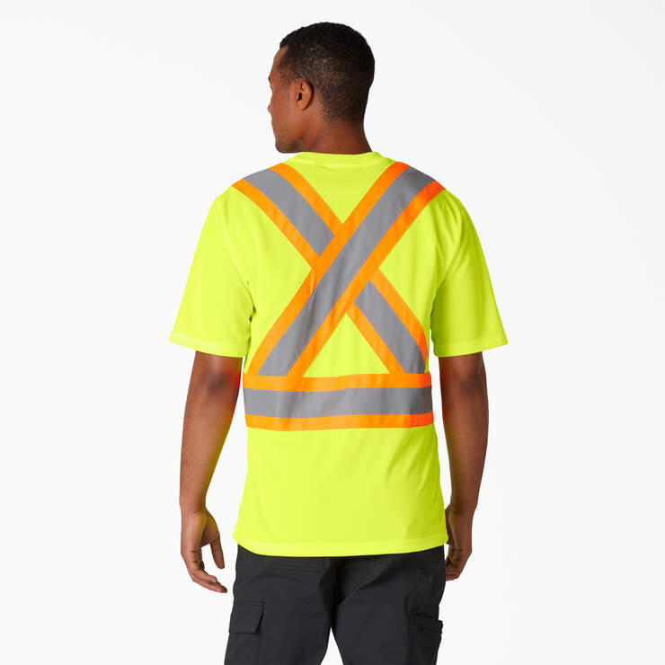 Hi Vis Safety Short Sleeve T-Shirt - ANSI Yellow (AY) image number 2