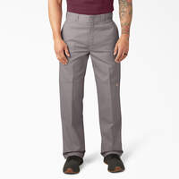 Loose Fit Double Knee Work Pants - Silver (SV)