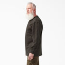 Long Sleeve Heavyweight Henley T-Shirt - Chocolate Brown &#40;CB&#41;