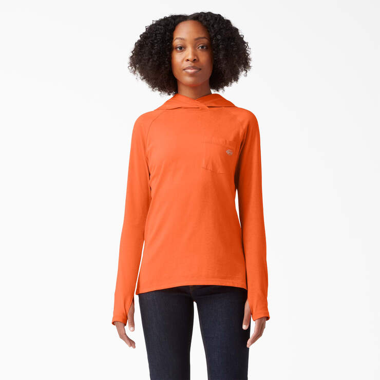 Women's Cooling Performance Sun Shirt - Bright Orange (BOD) image number 1