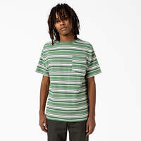 Relaxed Fit Striped Pocket T-Shirt - Dark Ivy Variegated Stripe (DSV)