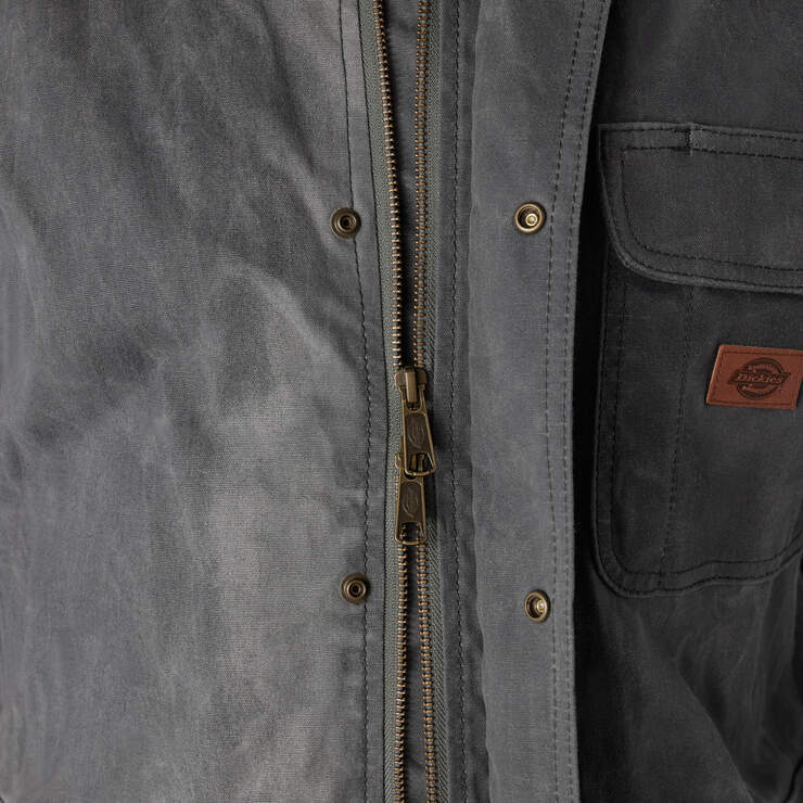 Fully Waxed Canvas Chore Coat - Charcoal Gray (CH) image number 7