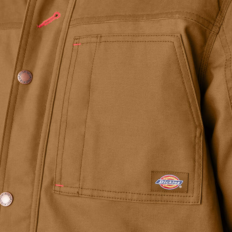 Waxed Canvas Chore Coat - Brown Duck (BD) image number 8