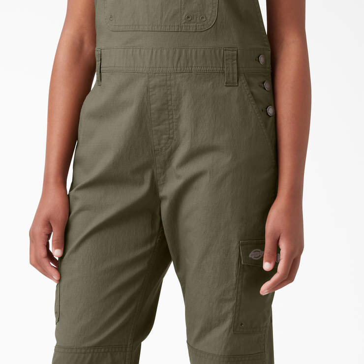 Women's Cooling Ripstop Bib Overalls - Rinsed Military Green (RML) image number 9