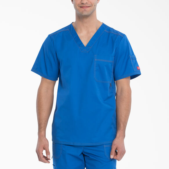 Men's Gen Flex V-Neck Scrub Top - Royal Blue (RB)