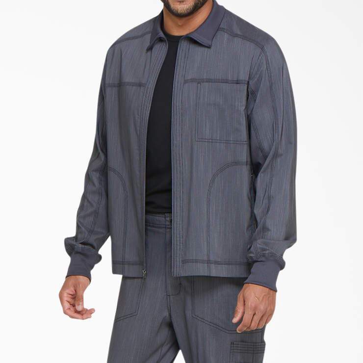 Men's Advance Two-Tone Twist Scrub Jacket - Pewter Gray (PEW) image number 3