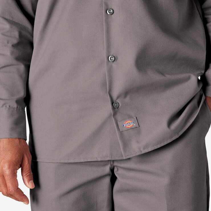 Long Sleeve Work Shirt - Silver (SV) image number 8