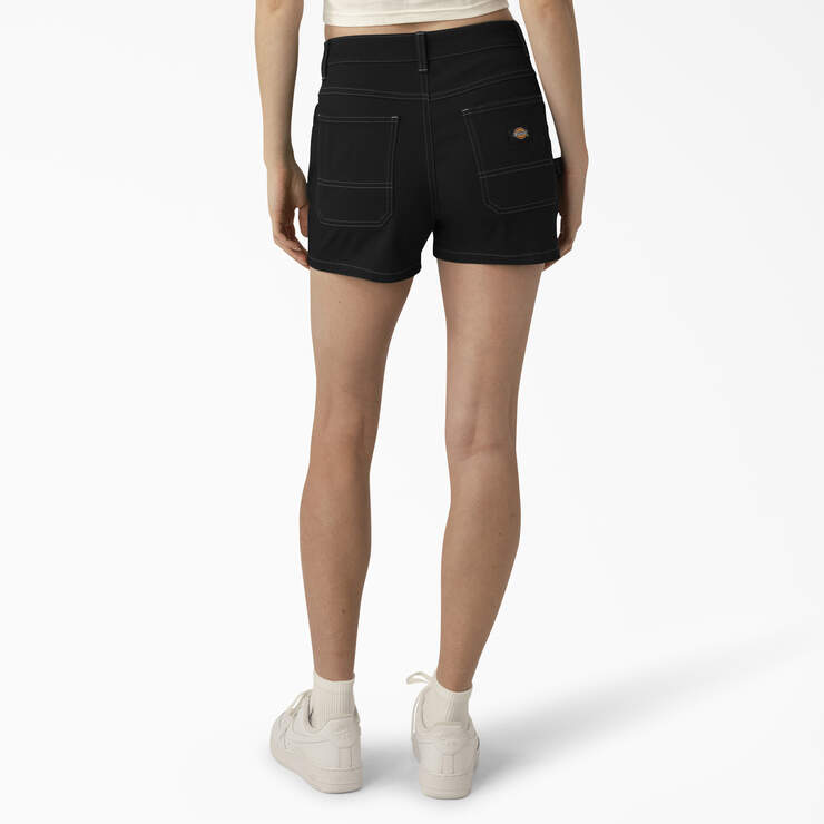 Women's Carpenter Shorts, 3" - Black (BKX) image number 2
