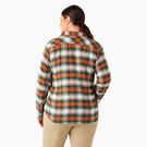 Women&#39;s Plus Long Sleeve Plaid Flannel Shirt - Forest/Copper Ombre Plaid &#40;C1T&#41;