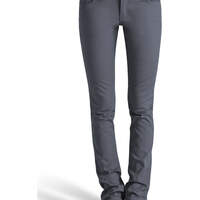 Dickies Girl Juniors' Classic 5-Pocket Skinny Pants - Charcoal Gray (CH)