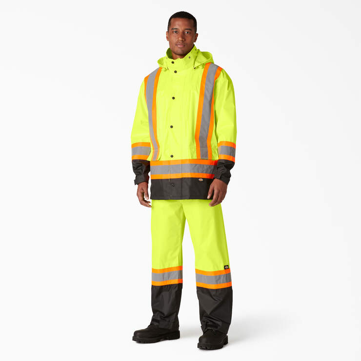 Hi Vis 2-Piece Safety Rain Suit - ANSI Yellow (AY) image number 1