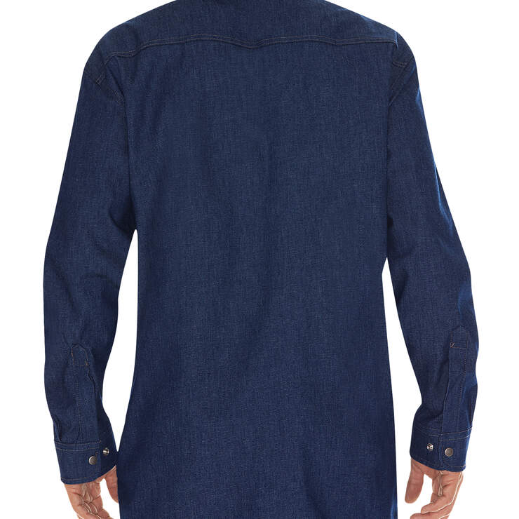 Flame-Resistant Long Sleeve Denim Snap Front Shirt - Indigo Blue (NB) image number 2