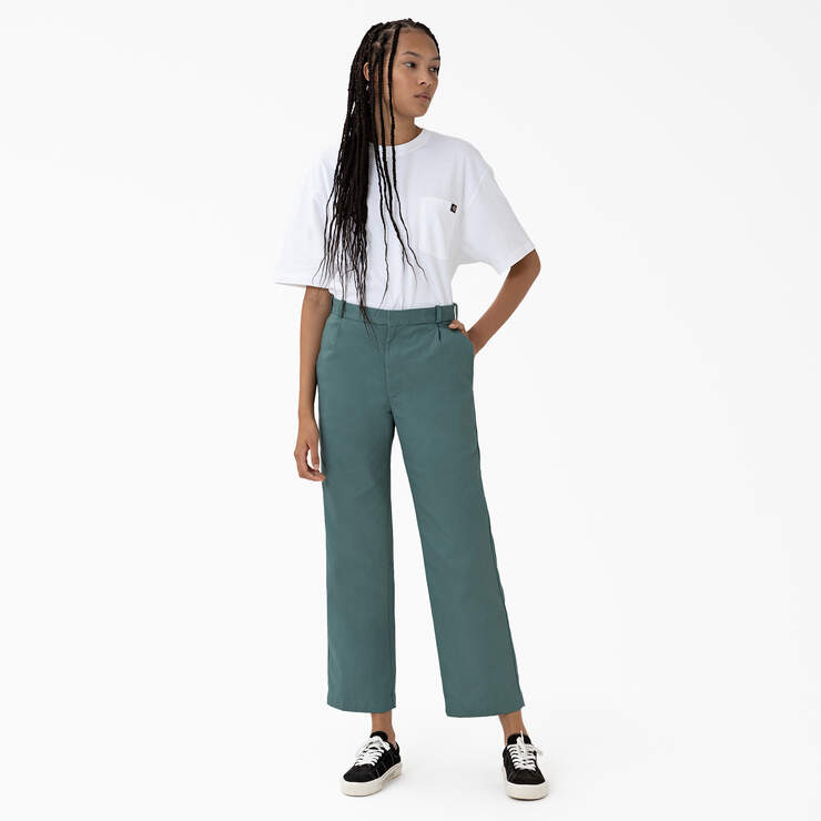 Highsnobiety & Dickies Pleated Work Pants - Lincoln Green (LN) image number 5