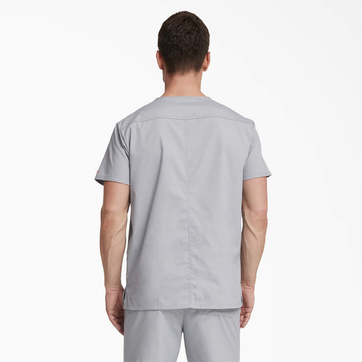 Men's EDS Signature V-Neck Scrub Top - Gray (GY) image number 2