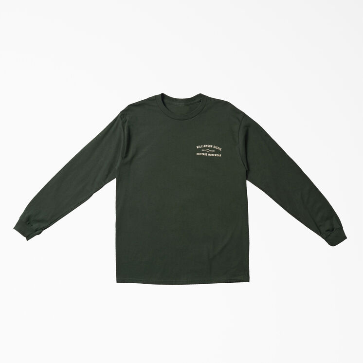 Long Sleeve W.D. Heritage Workwear Graphic T-Shirt - Forest Green &#40;FT&#41;