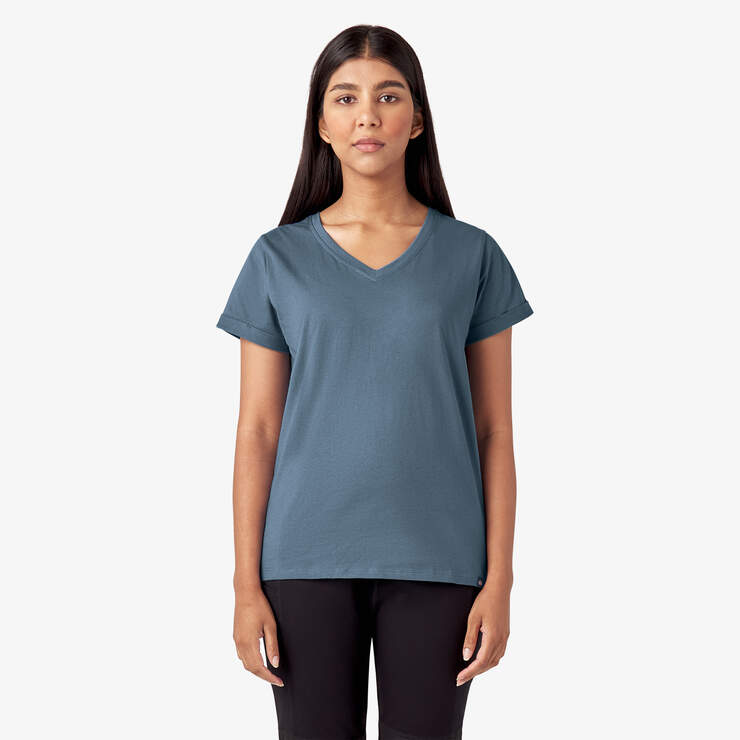 Women’s V-Neck T-Shirt - Coronet Blue (CNU) image number 1