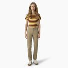 Women&#39;s Striped Cropped Baby T-Shirt - Ginger Honey Baby Stripe &#40;GSN&#41;