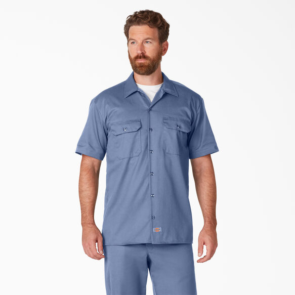 Short Sleeve Work Shirt Gulf Blue XL| Mens Shirts | Dickies
