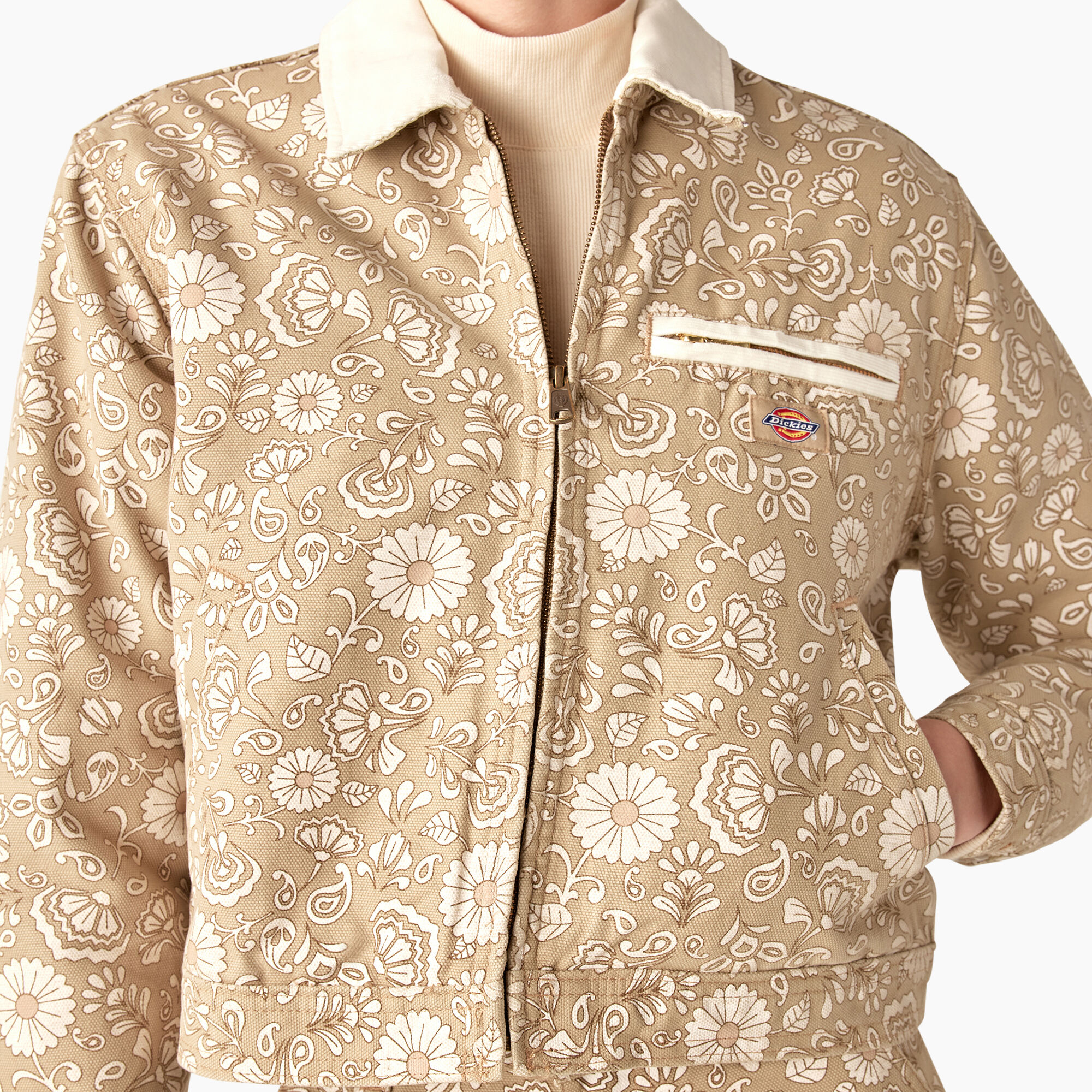 Dickies canvas jacket with corduroy collar discount