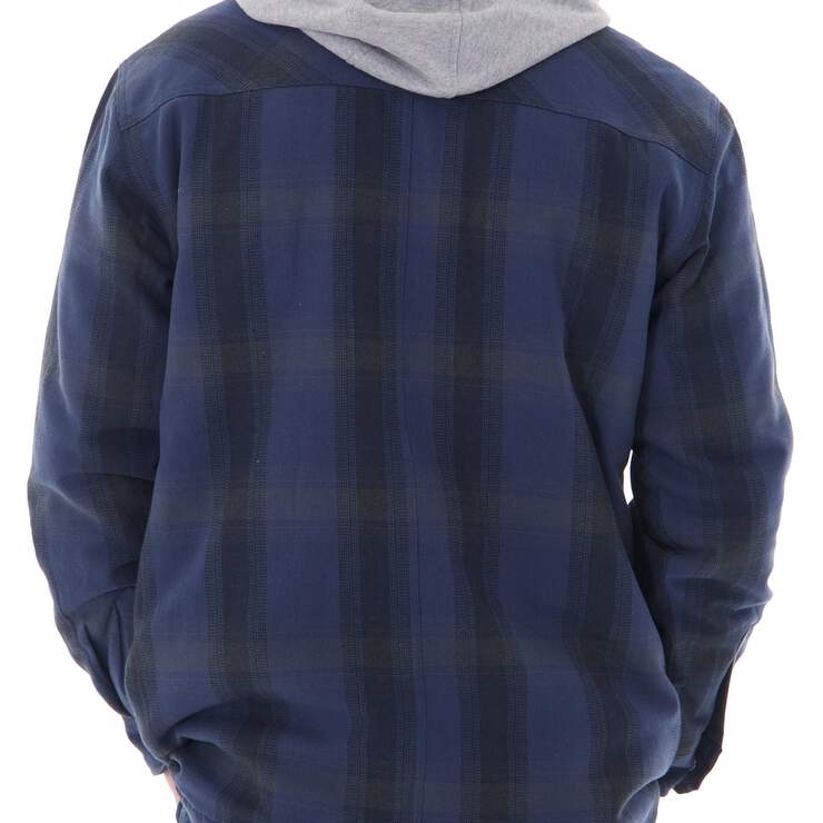 Men's Hooded Shirt Jacket - NAVY/BLACK COMBINATION (NBK) image number 2