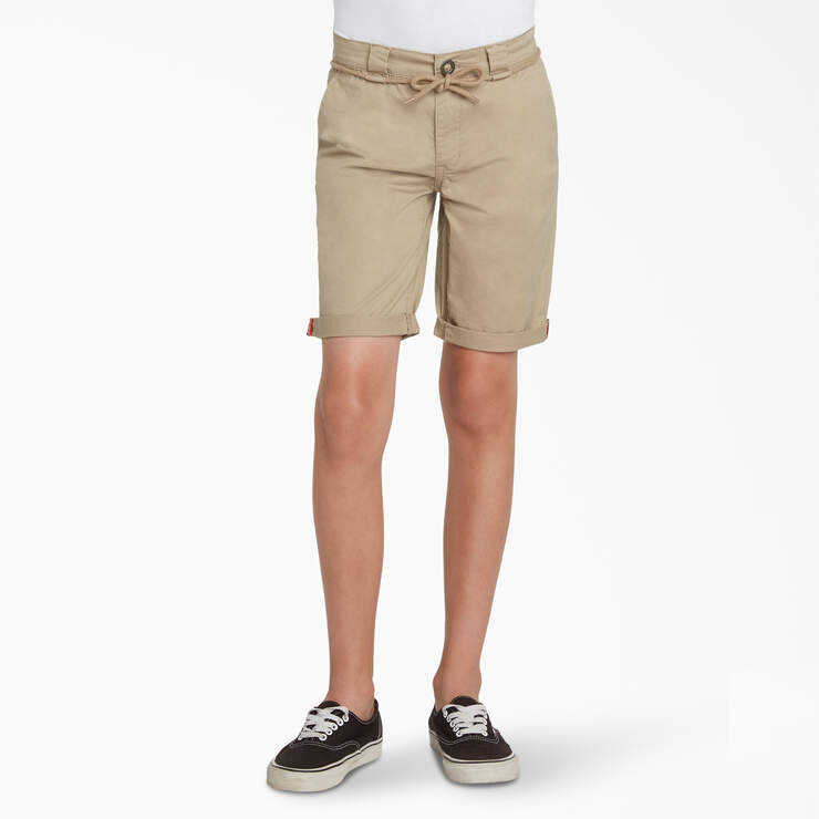Boys’ FLEX Skinny Fit Chino Shorts - Desert Sand (DS) image number 1