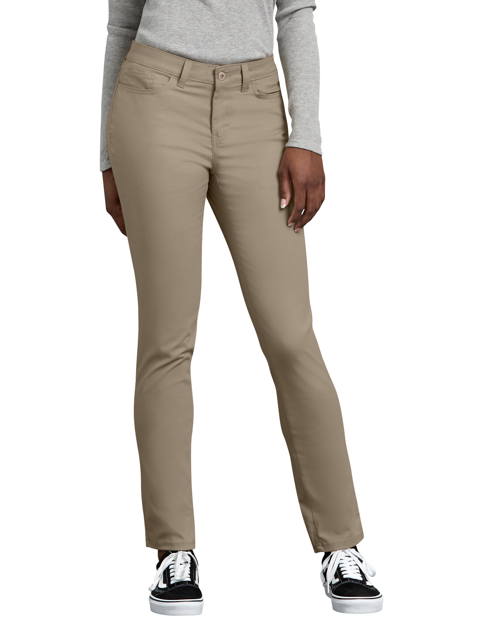 Skinny Stretch Twill Pant Dickies Womens Mid-Rise