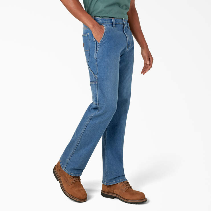 FLEX Regular Fit Carpenter Utility Jeans - Light Denim Wash (LWI) image number 3