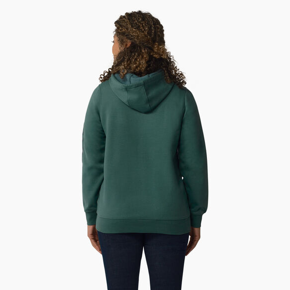 Women&#39;s Heavyweight Logo Sleeve Hoodie - Lincoln Green &#40;LN&#41;