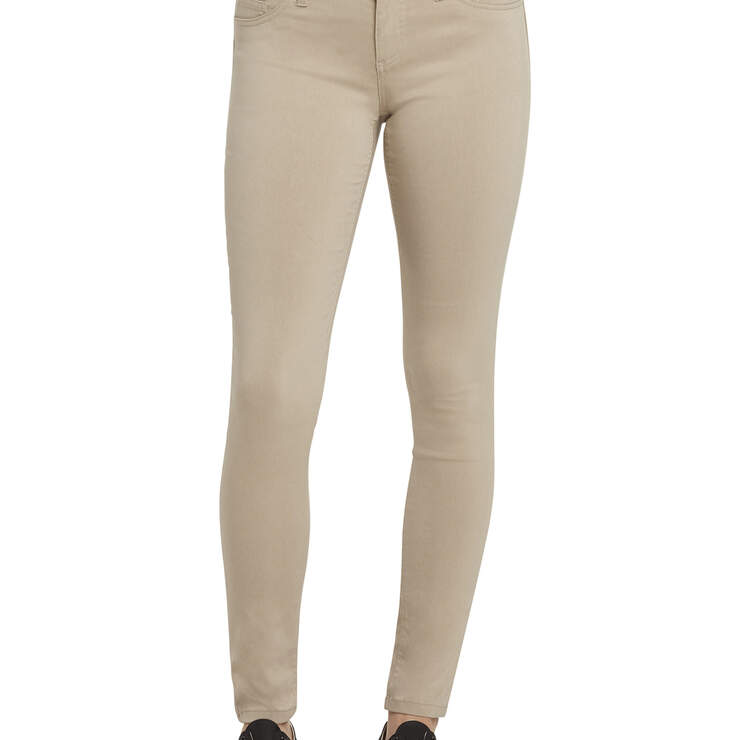 Dickies Girl Juniors' Ultimate Stretch Day to Night Pants - Khaki (KHA) image number 1