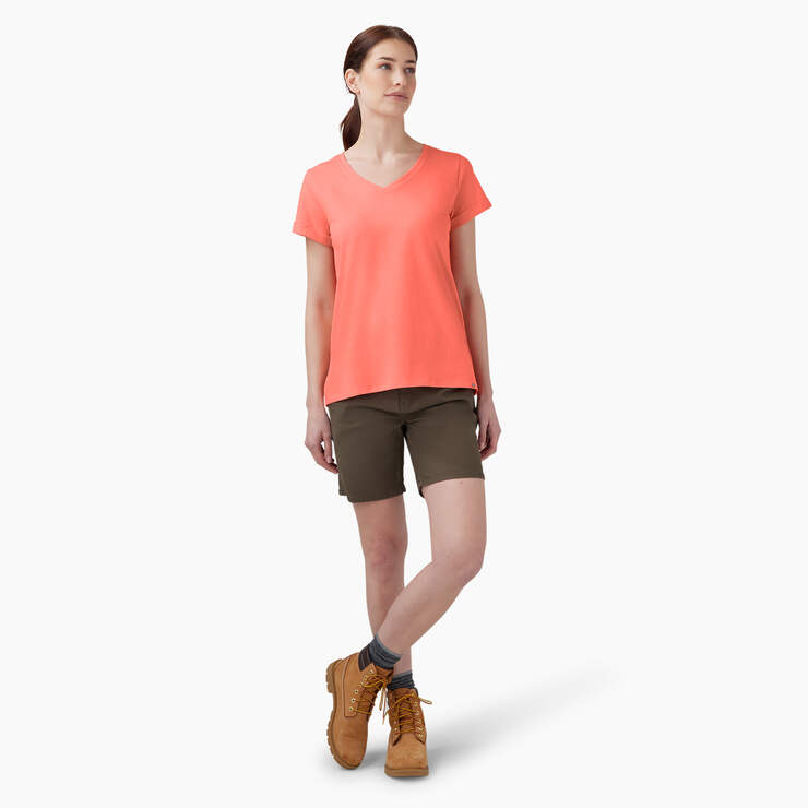 Women’s V-Neck T-Shirt - Coral Fusion (OO) image number 5