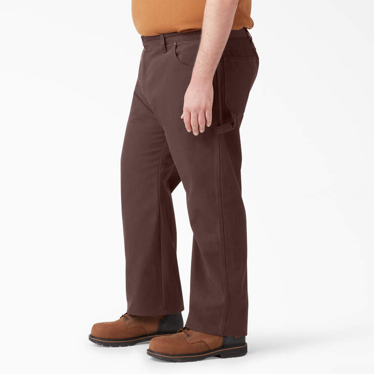 Relaxed Fit Heavyweight Duck Carpenter Pants - Rinsed Chocolate Brown (RCB) image number 6