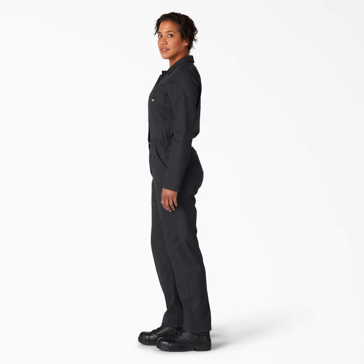 Women's Cooling Long Sleeve Coveralls - Black (BK) image number 3