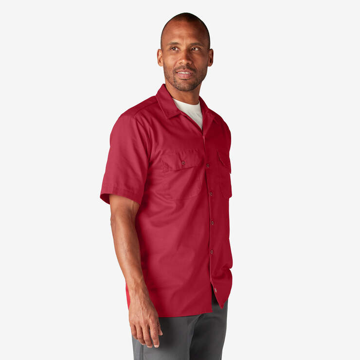 Short Sleeve Work Shirt - English Red (ER) image number 4