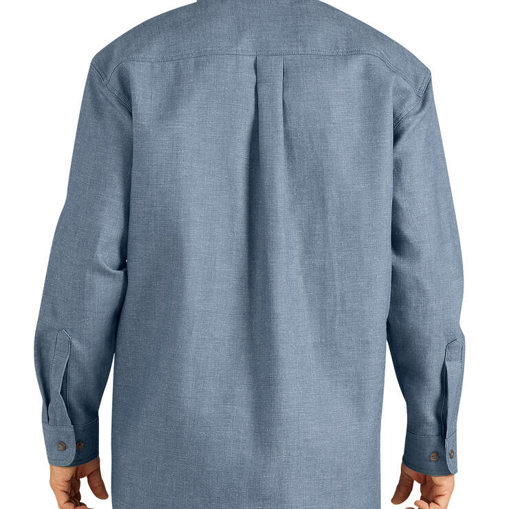 Flame-Resistant Long Sleeve Chambray Shirt - Blue Chambray (BU) image number 2