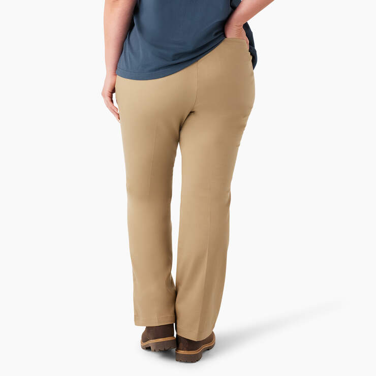 Women's Plus Slim Fit Bootcut Pants - Rinsed Desert Sand (RDS) image number 2