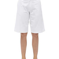 Dickies Girl Juniors' Wide Leg Worker Shorts - White (WHT)